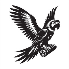 parrot silhouette vector