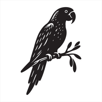 recommend clip art: parrot silhouette vector