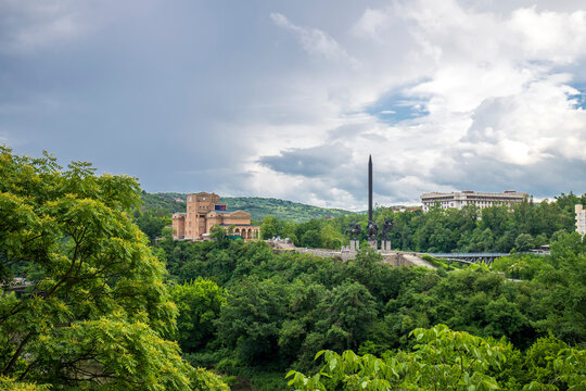 View of landmarks of city of Veliko Tarnovo, Bulgaria