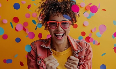 An online shopper being delighted by a personalized e-commerce experience, vibrant color shot