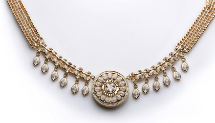 Obraz premium necklace isolated on white background