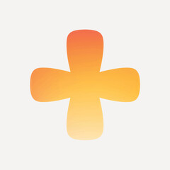 Obraz premium Gradient orange plus sign