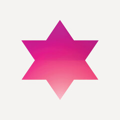 Obraz premium Pink gradient six-pointed star