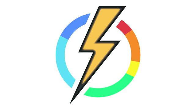 Lightning Bolt Thunder Animation with Speedometer