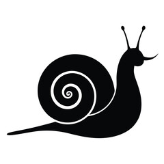 Graceful Snail Silhouette: A Simple and Elegant Design
