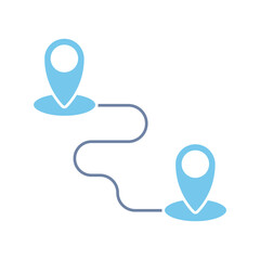 route planning concept line icon. Simple element illustration. route planning concept outline symbol design.