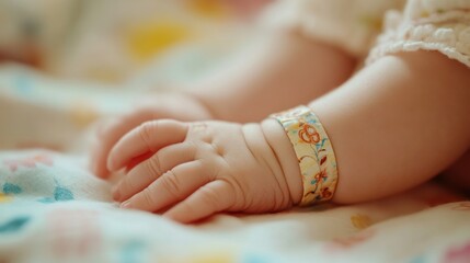 Adorable Baby Hand with Bracelet