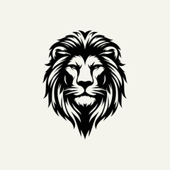 Obraz premium Lion head logo icon, lion face vector Illustration, on an isolated background, EPS