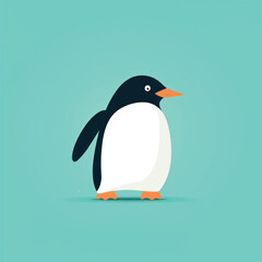 Cute cartoon penguin illustration