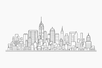 Modern city skyline illustration