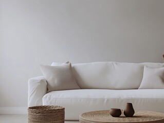Chic and Modern White Sofa