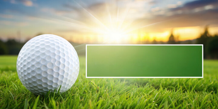 Modern and sleek golf tournament flyer template with blank space for customization