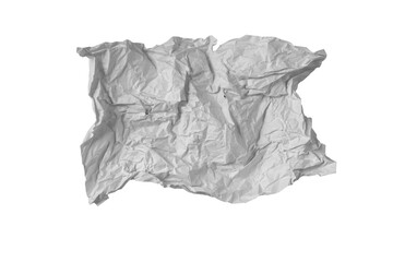 crumpled paper isolated on white