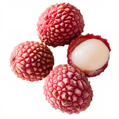 lychee fruit isolated on white
