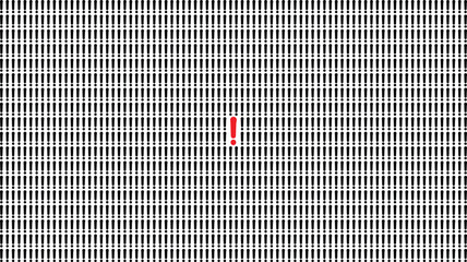 Exclamation mark texture abstract background and exclamation mark pattern background design template