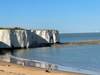 white cliff and sea