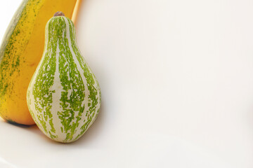 Fresh zucchini fruit isolated on white background