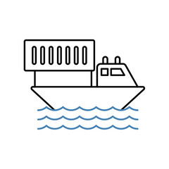 cargo concept line icon. Simple element illustration. cargo concept outline symbol design.