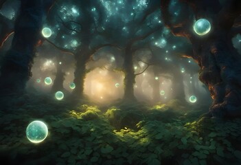 Fototapeta premium A Magical Forest with Magic All Around