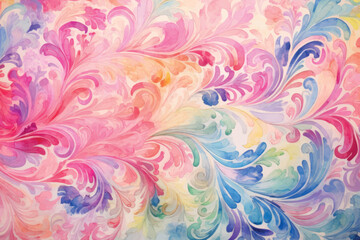 Colorful abstract floral pattern