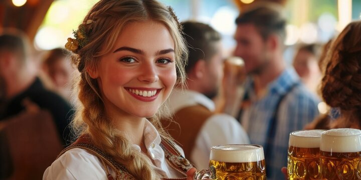 Beer and Cheers: A Festive German Atmosphere