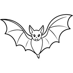 Bat in mid-flight with outstretched wings and a mysterious aura vector