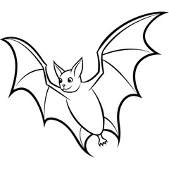 Bat in mid-flight with outstretched wings and a mysterious aura vector