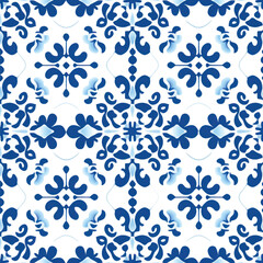 Elegant blue floral pattern