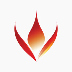 Abstract flame logo design