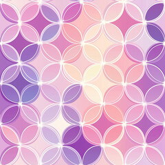 Pink and purple tessellating circles - abstract background with circles. Seamless 