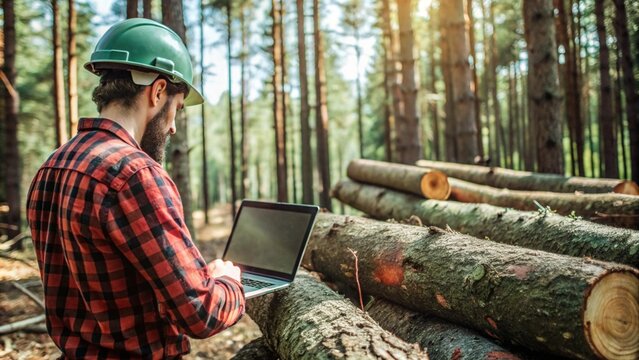 logging in the woods