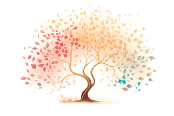 Colorful artistic tree illustration