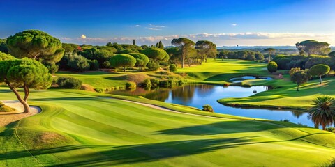Scenic view of a golf course in Vilamoura