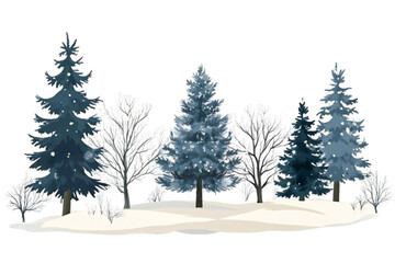winter season forest nature trees
