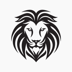 Majestic lion head logo design