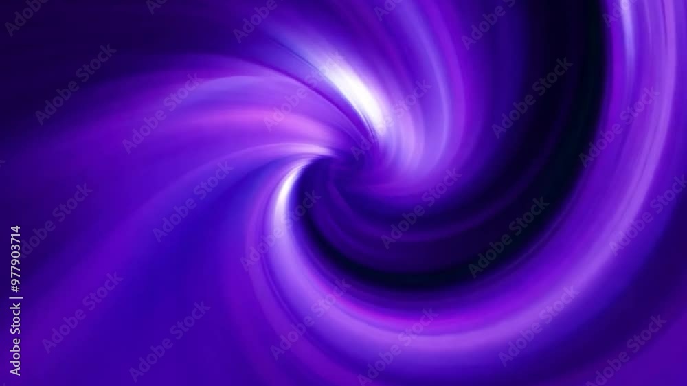 Poster abstract purple swirl background creating tunnel effect with light at the end, perfect for any proje
