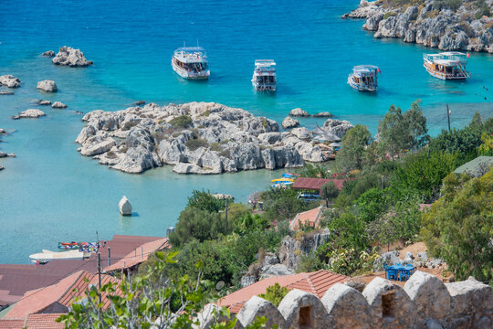 Kekova: It is a small, rocky island off Kalek&ouml;y and &Uuml;&ccedil;ağız, near the Demre district of Antalya province.
