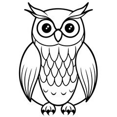 owl on a branch vector