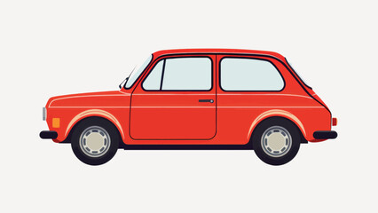 Classic red vintage car illustration