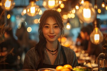 Abstract representation of table service food service where the connection between waitstaff and guests creates a warm and inviting atmosphere encouraging repeat visits