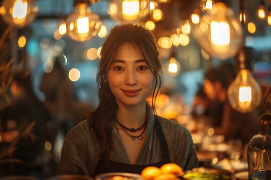 Abstract representation of table service food service where the connection between waitstaff and guests creates a warm and inviting atmosphere encouraging repeat visits