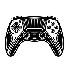 Gamepad for console vector monochrome illustration isolated on white background
