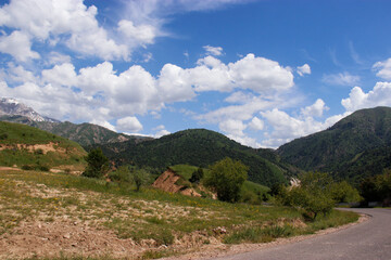 landscape with mountains and sky