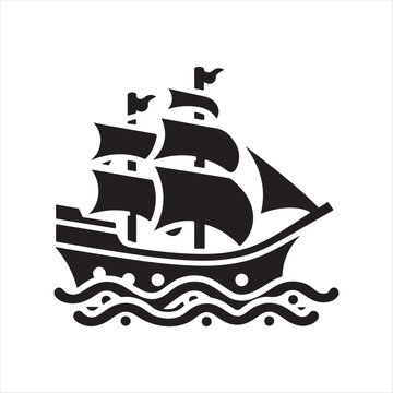 recommend clip art: Longship Silhouette Vector Illustration – Nautical Theme Graphic Design