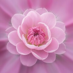Closeup of pink flower in full bloom