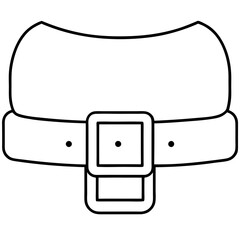 Santa's Iconic Belt with Square Buckle - Vector Art