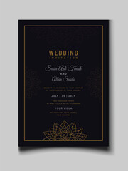 wedding invitation card design vector