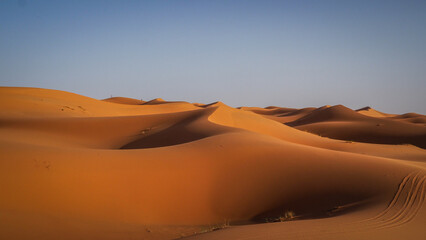 The landscape of Erg Chebbi in Morocco