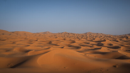The landscape of Erg Chebbi in Morocco