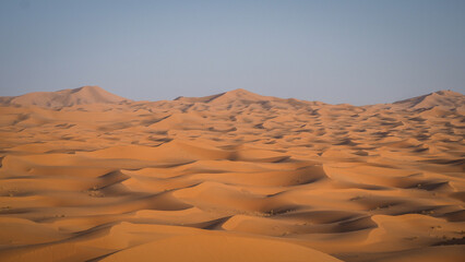 The landscape of Erg Chebbi in Morocco